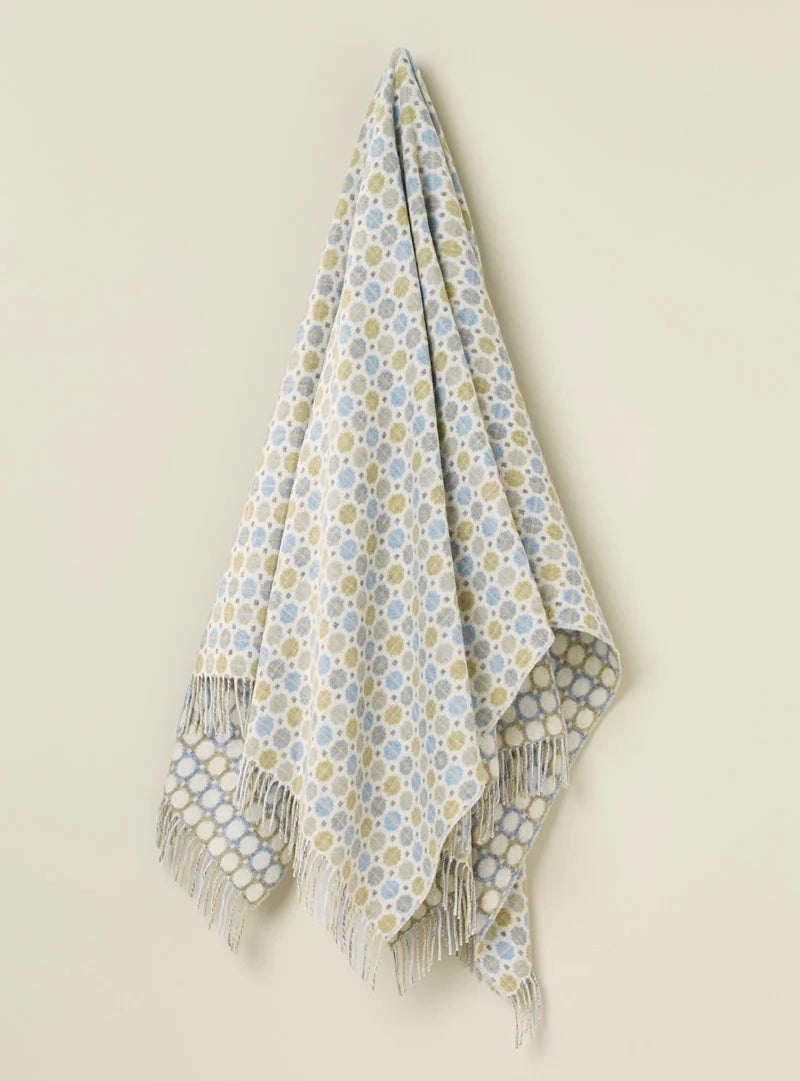 Milan Blue 100% Merino Throw