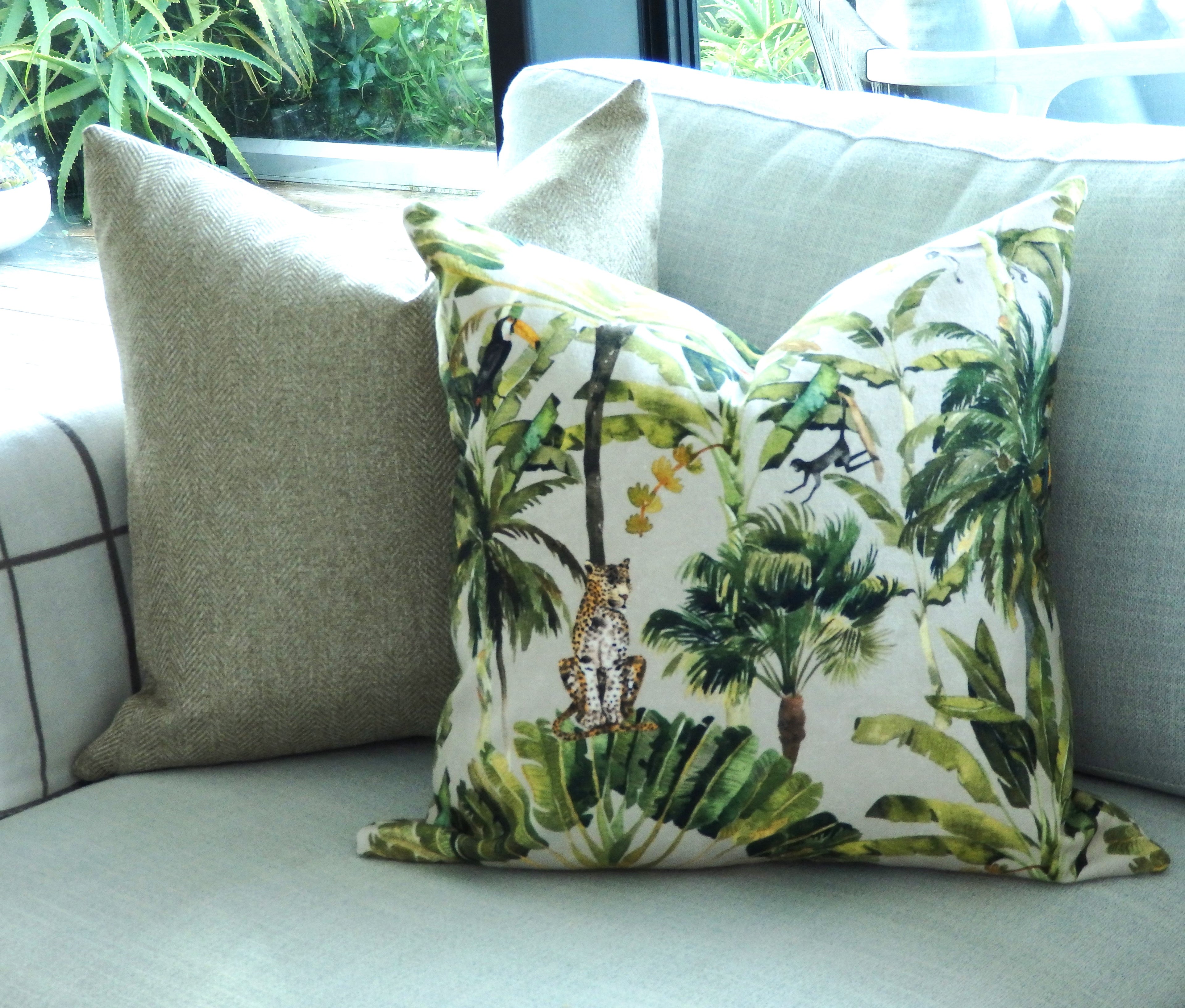 Green Jungle Cushion Cover