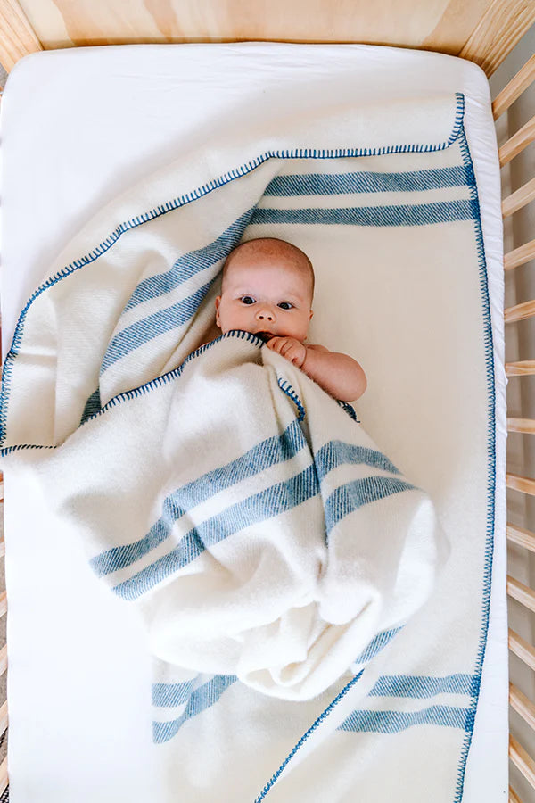 Baby - Cot Blanket - Baby Blue