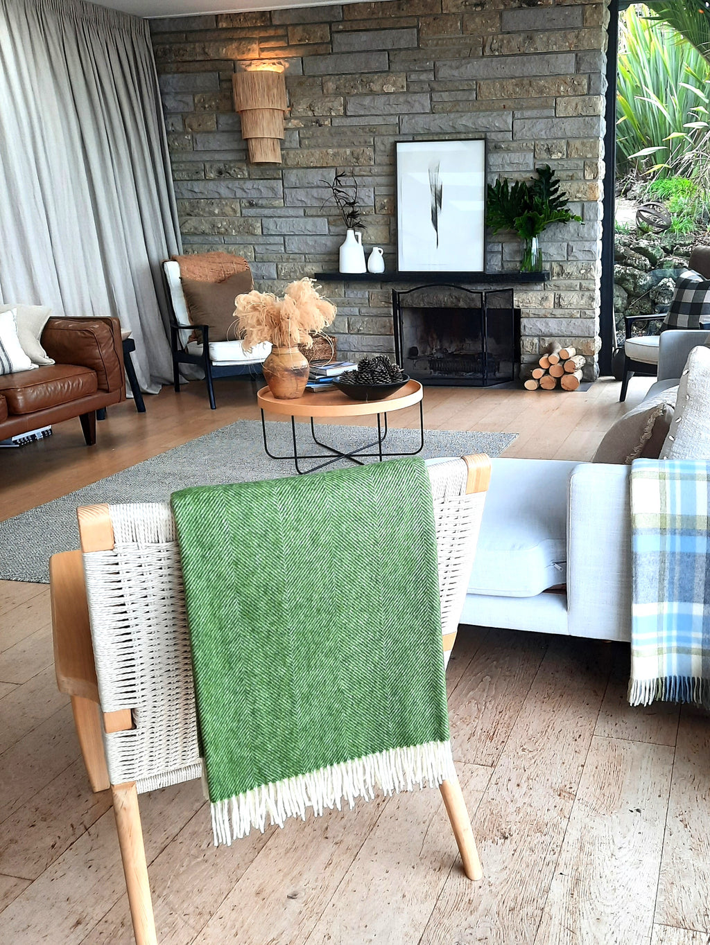 Herringbone Apple 100% NZ Wool Throw