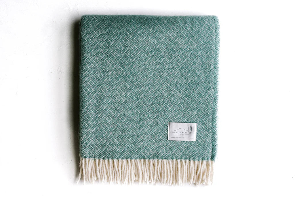 Studholme Sage 100% Wool Throw